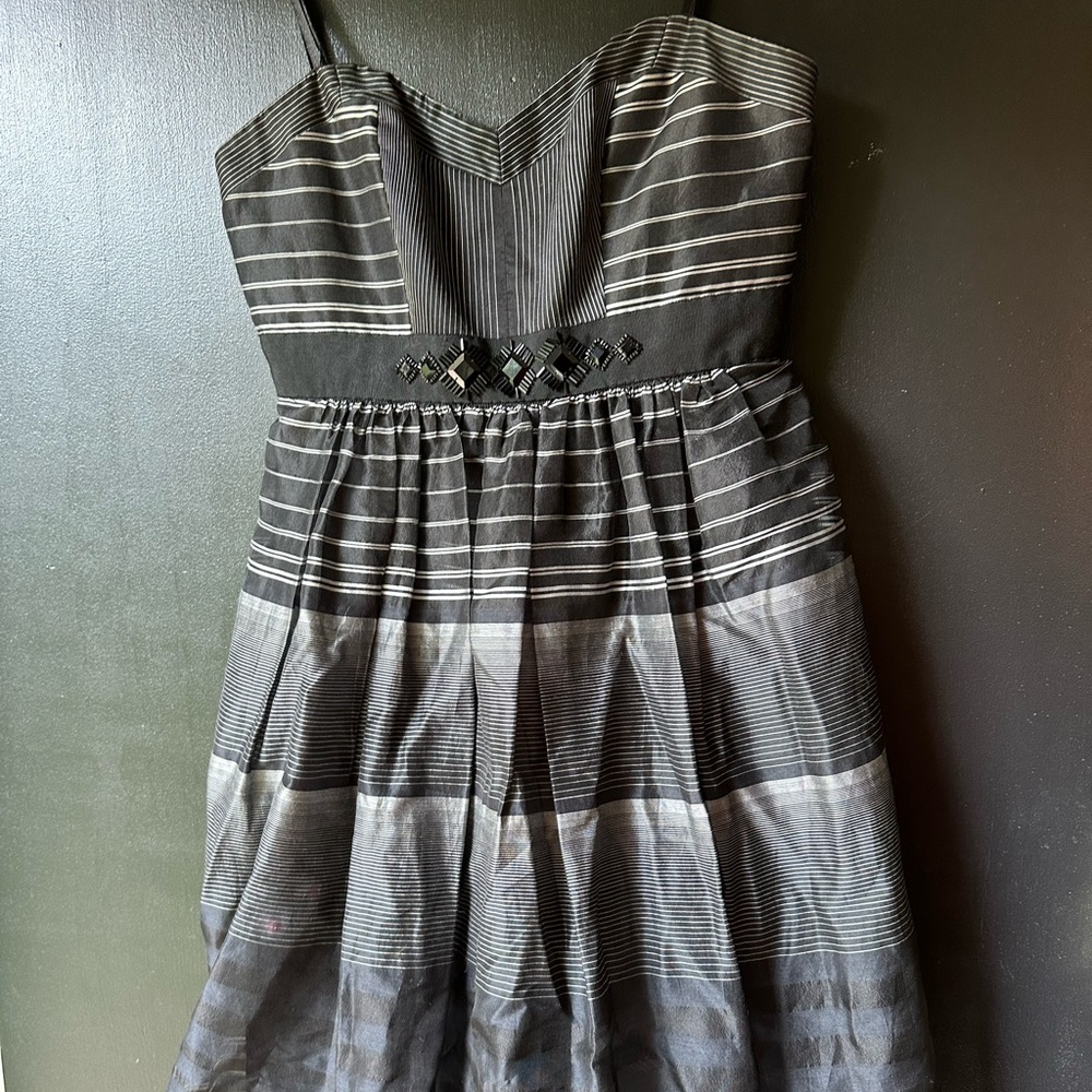 Adorable BCBG black strapless dress